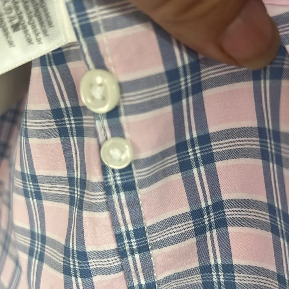 J Crew Secret Wash Slim fit plaid long sleeve button up shirt small